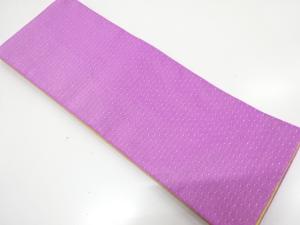 網目・霞模様織り出し　リバーシブル半幅帯